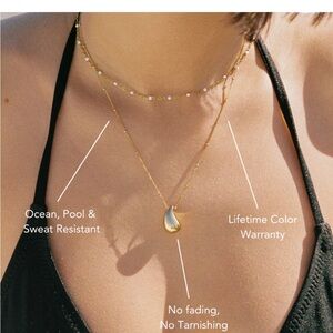 Atolea Gold Drop Necklace